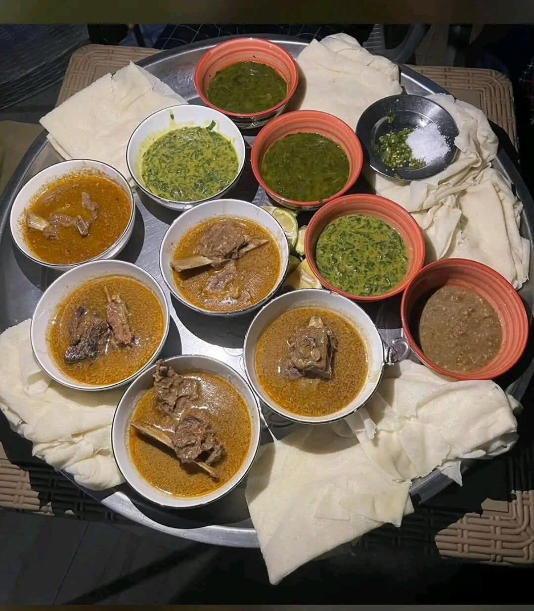 Traditional bowls spread